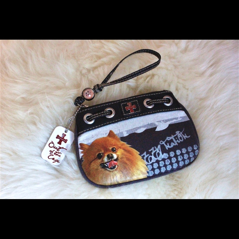 Fuzzy Nation Pomeranian Wristlet